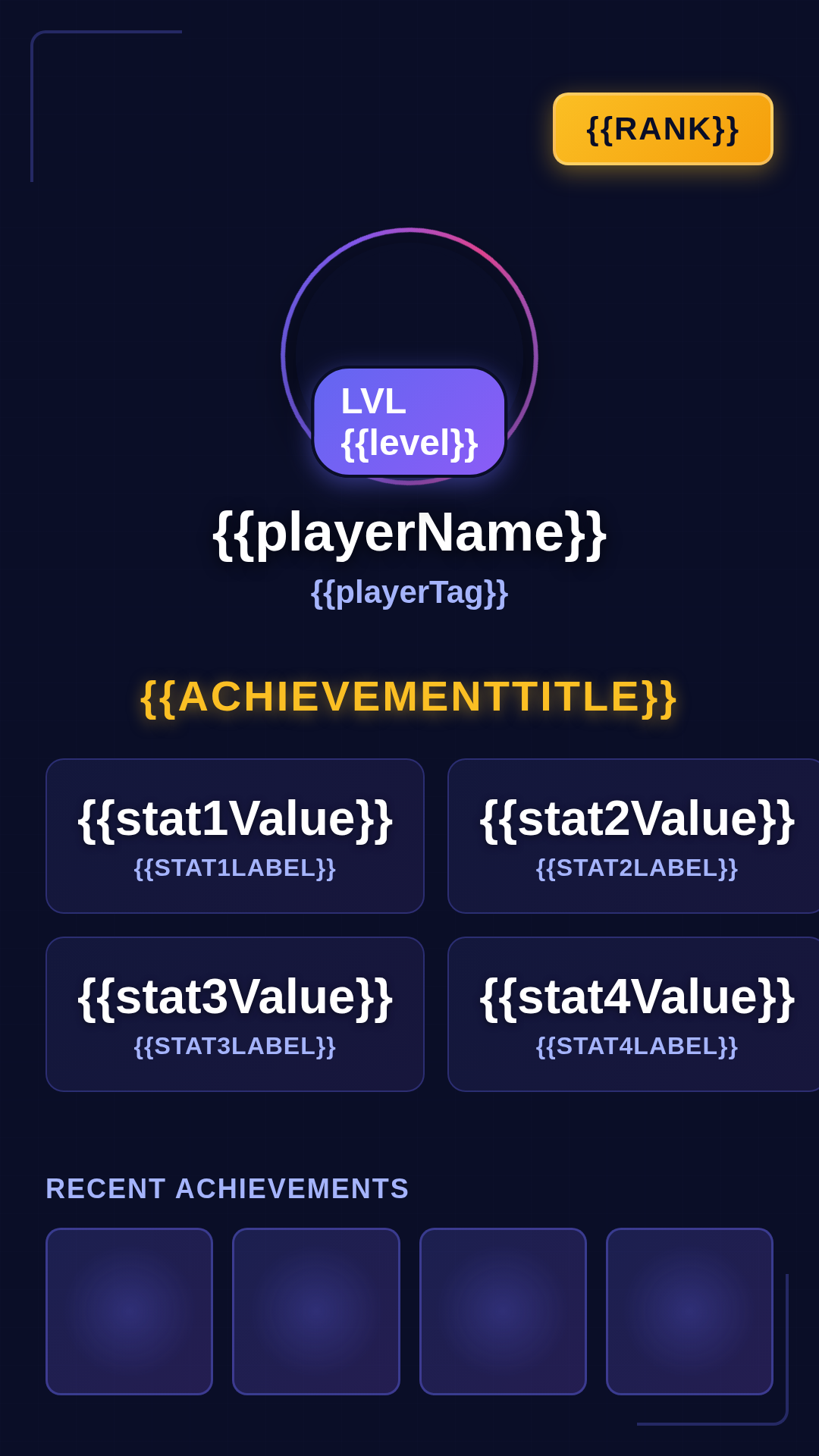 gaming-achievement template preview