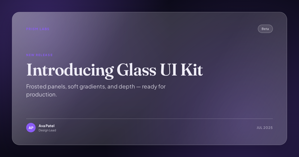 glass-focus template preview