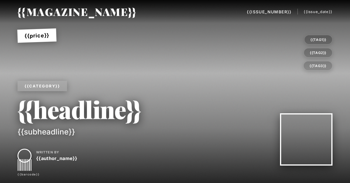 magazine-cover template preview